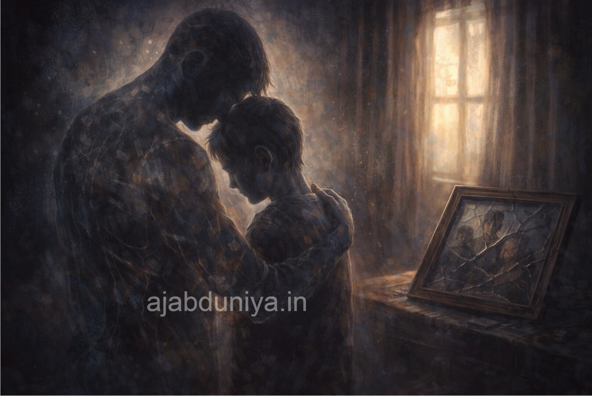 क्या भाई ही बन सकता है भाई का पिता - बाल शोषण की त्रासदी को दर्शाती प्रतीकात्मक छवि